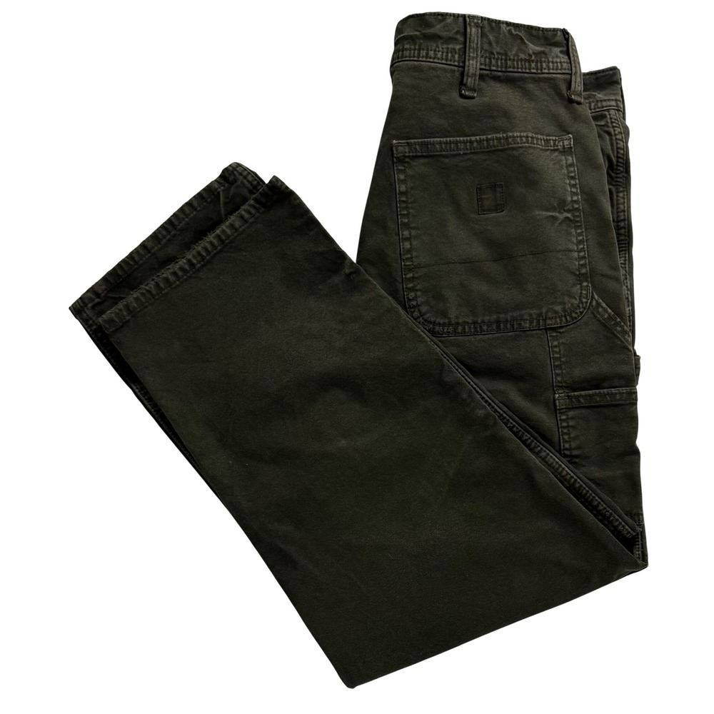 American‎ Eagle Flex Carpenter Pants Mens 29x27 Olive Green Double Knee Utility